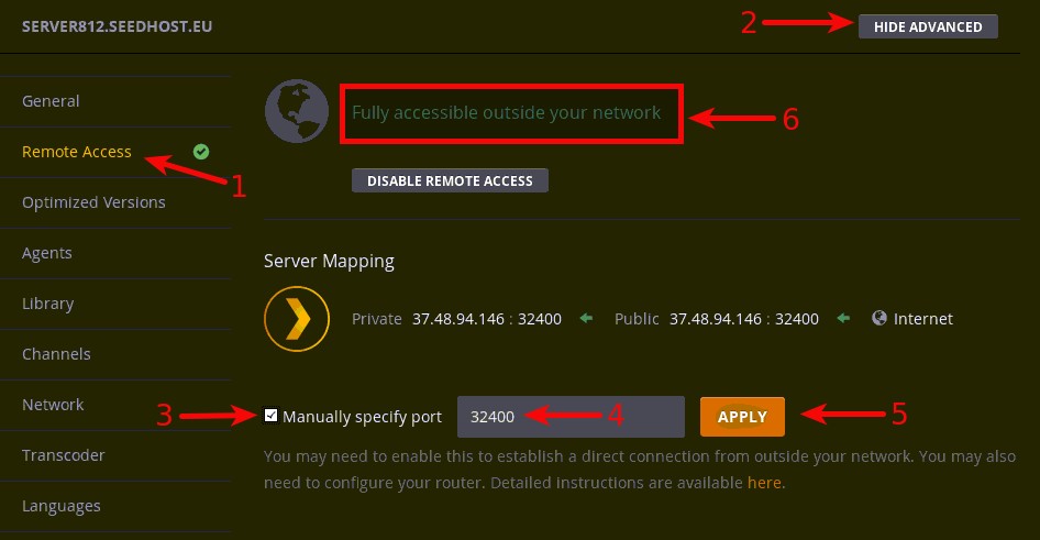 plex dedicated app hosting configuration3 Plex configuration on dedicated app hosting 3